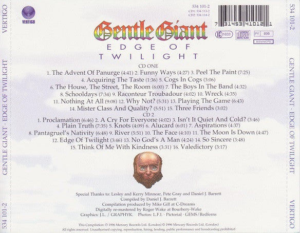 Gentle Giant : Edge Of Twilight (2xCD, Comp, RM)