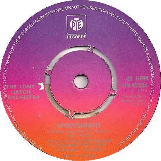 Tony Hatch Orchestra : The World At War	 (7", Single)