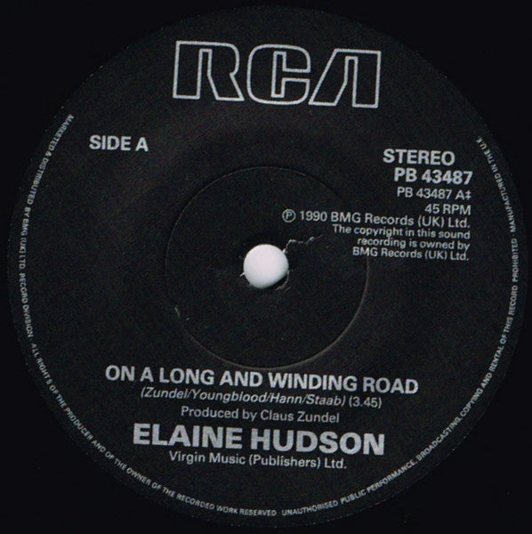 Elaine Hudson : On A Long And Winding Road (7", Single)