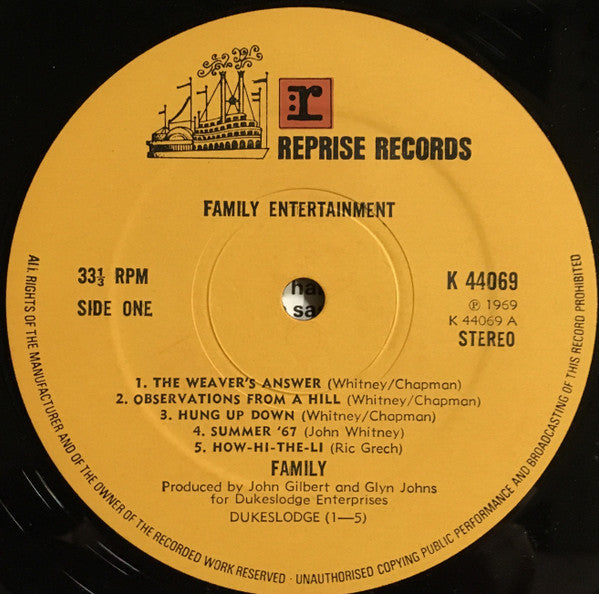 Family (6) : Family Entertainment (LP, Album, RE)