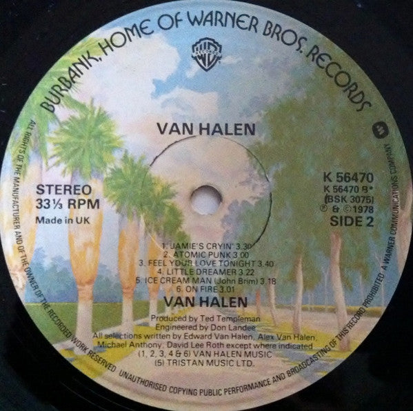 Van Halen : Van Halen (LP, Album, RE, Bur)