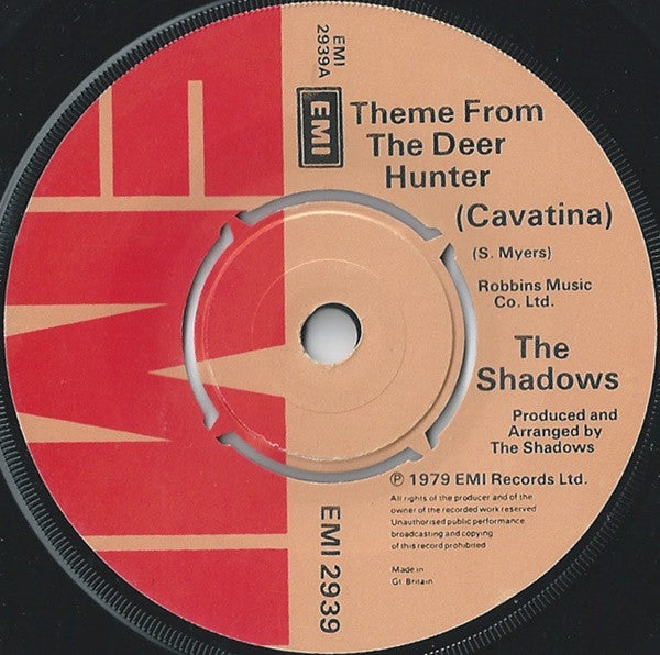 The Shadows : Theme From The Deer Hunter (Cavatina) (7", Single, Com)