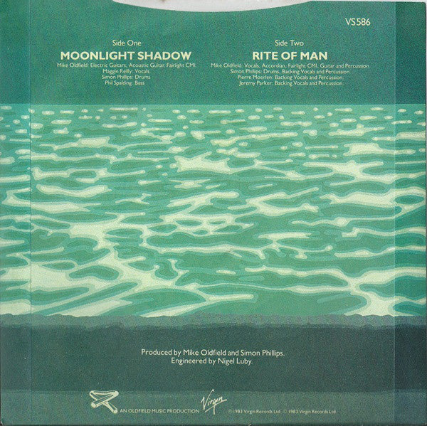 Mike Oldfield : Moonlight Shadow (7", Single, Sil)