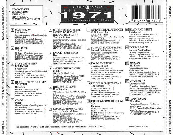 Various : 25 Years Of Rock 'N' Roll 1971 (CD, Comp)