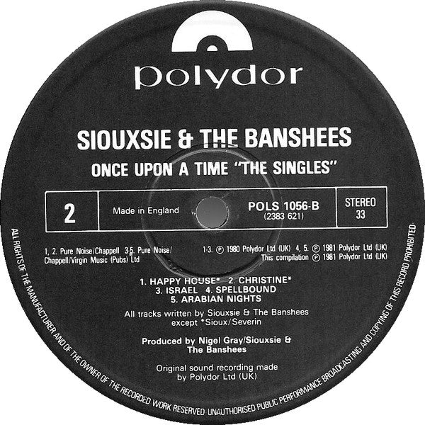 Siouxsie & The Banshees : Once Upon A Time/The Singles (LP, Comp)