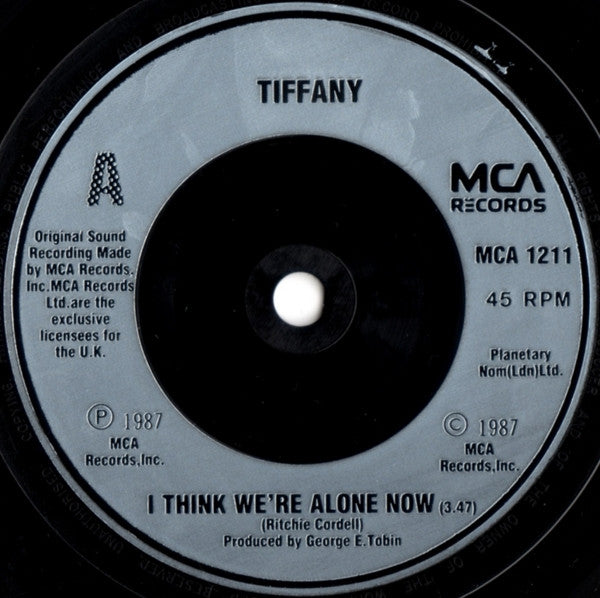 Tiffany : I Think We're Alone Now (7", Single)