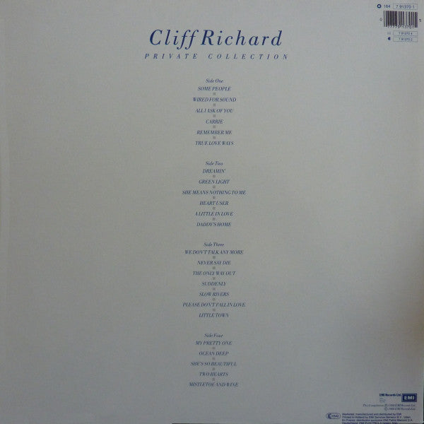 Cliff Richard : Private Collection (1979 - 1988) (2xLP, Comp)