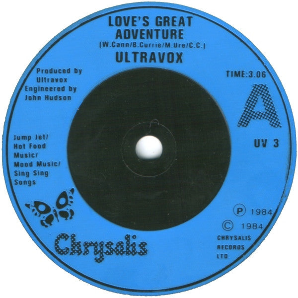 Ultravox : Love's Great Adventure (7", Single, Blu)