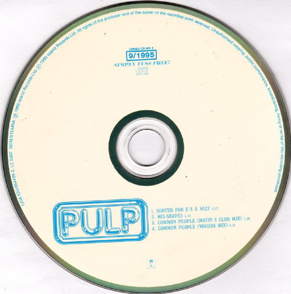 Pulp : Sorted For E's & Wizz / Mis-Shapes (CD, Single, CD2)