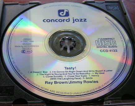 Ray Brown, Jimmy Rowles : Tasty! (CD, Album, RE)