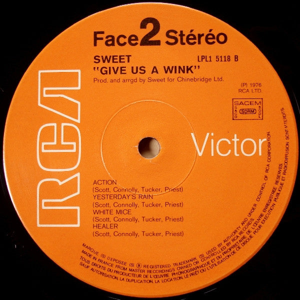 The Sweet : Give Us A Wink (LP, Album)