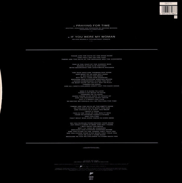 George Michael : Praying For Time (12", Single)