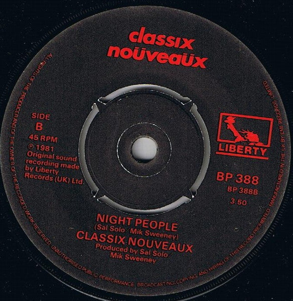 Classix Nouveaux : Guilty (7", Single)