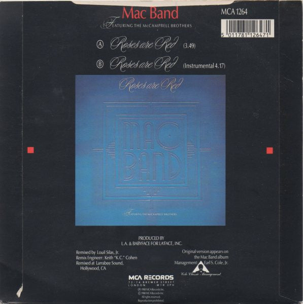 Mac Band Featuring The McCampbell Brothers : Roses Are Red (7", Single, Sil)