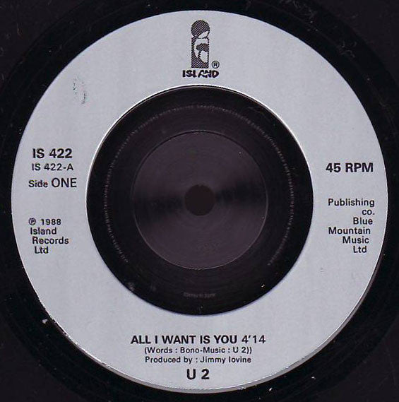 U2 : All I Want Is You (7", Single, Sil)