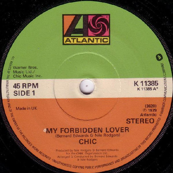 Chic : My Forbidden Lover (7", Single)