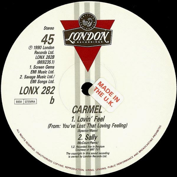 Carmel (2) : And I Take It For Granted (12")