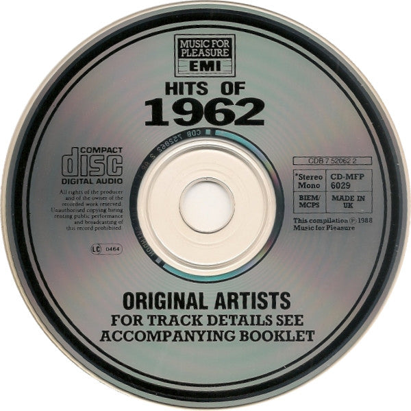 Various : Hits Of 1962 (CD, Comp)