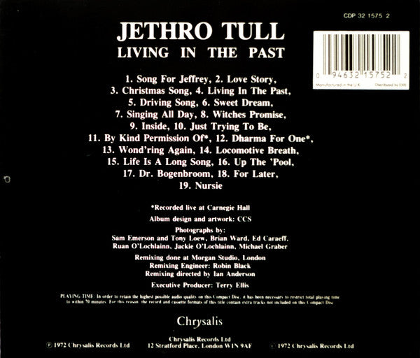 Jethro Tull : Living In The Past (CD, Comp, RE)