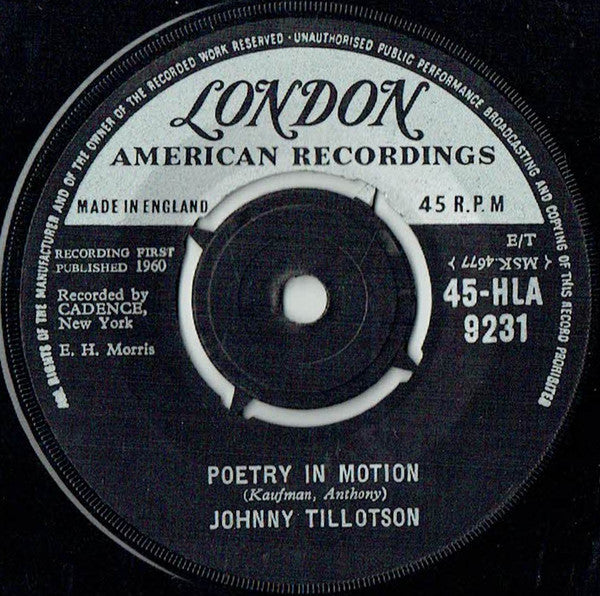 Johnny Tillotson : Poetry In Motion (7", Single)