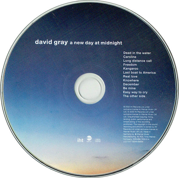 David Gray : A New Day At Midnight (CD, Album)