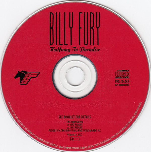 Billy Fury : Halfway To Paradise (CD, Comp)