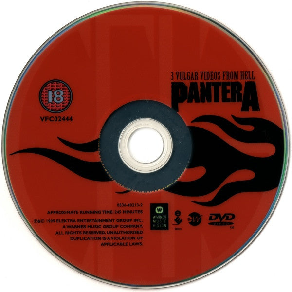 Pantera : 3 Vulgar Videos From Hell (DVD-V, Comp, Copy Prot., RM, RP, PAL, Kee)