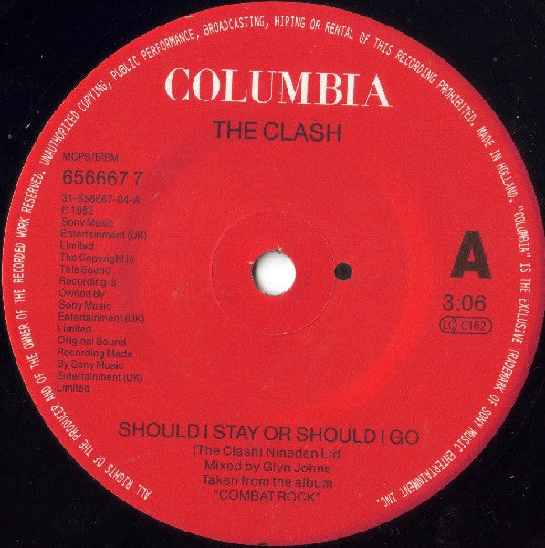 The Clash / Big Audio Dynamite II : Should I Stay Or Should I Go / Rush (7", Single, Sma)