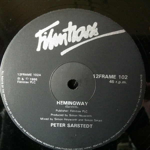 Peter Sarstedt : Hemingway (12", EP)