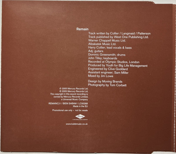 Kubb : Remain (CD, Single, Promo)