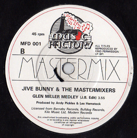 Jive Bunny And The Mastermixers : Swing The Mood (7", Single, Pap)