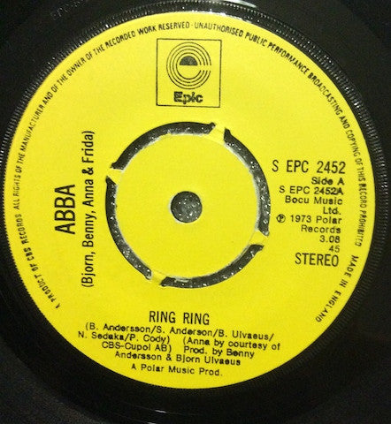 ABBA, Björn & Benny, Agnetha & Anni-Frid : Ring Ring (7", Single, RE, Kno)