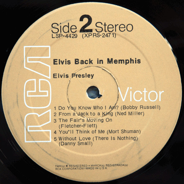 Elvis Presley : Elvis Back In Memphis (LP, Album, RE)