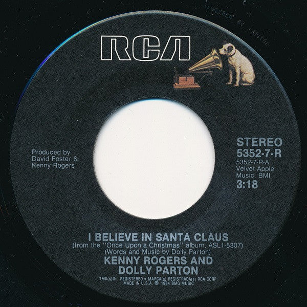Kenny Rogers And Dolly Parton : I Believe In Santa Claus (7")