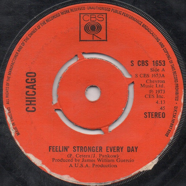 Chicago (2) : Feelin' Stronger Every Day (7", 4 P)