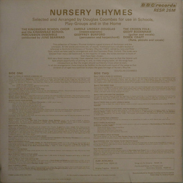 Douglas Coombes : Nursery Rhymes (LP, Mono)