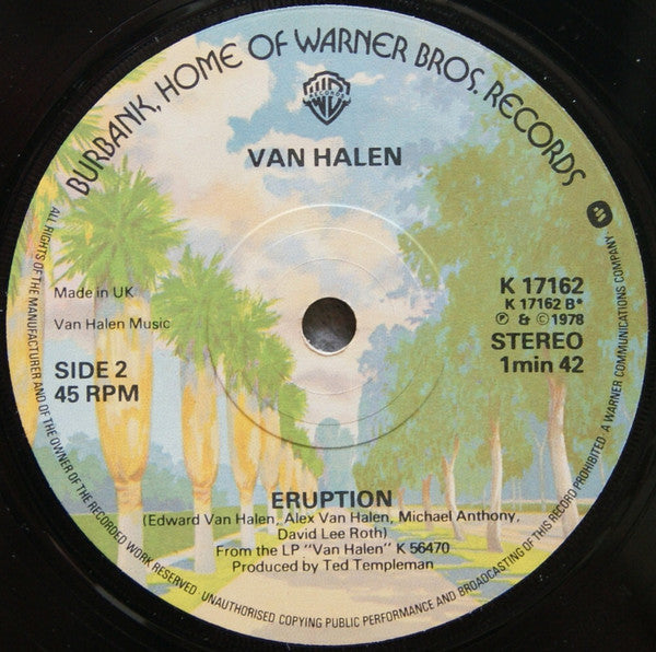 Van Halen : Runnin' With The Devil (7", Single)