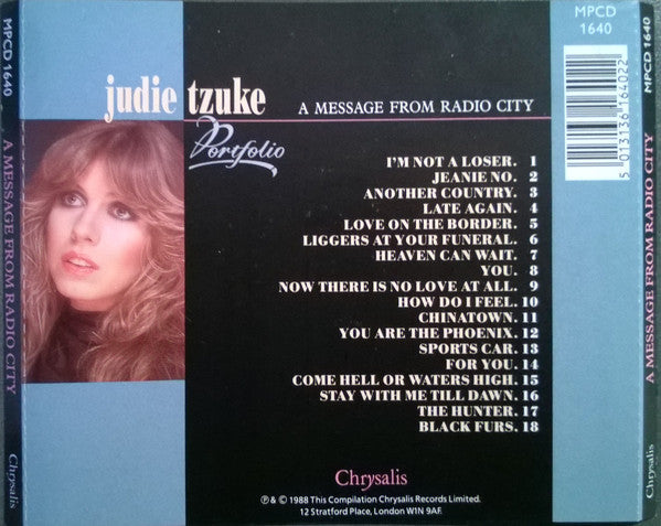 Judie Tzuke : Portfolio: A Message From Radio City (CD, Comp)