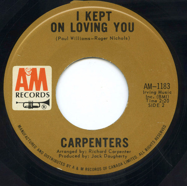 Carpenters : Close To You (They Long To Be)  (7", Single)