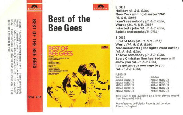 Bee Gees : Best Of The Bee Gees (Cass, Comp)