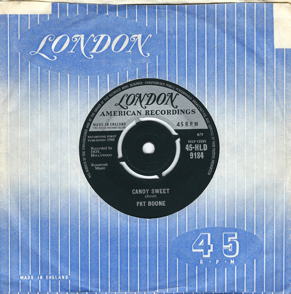 Pat Boone : Candy Sweet (7", Single, Mono)