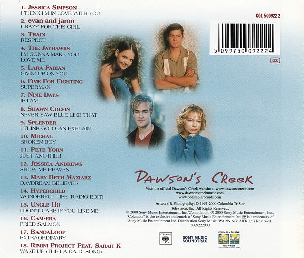 Various : Songs From Dawson's Creek Volume 2 (CD, Album, Comp, Enh)