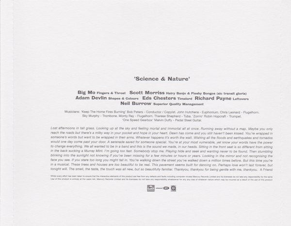 The Bluetones : Science & Nature (CD, Album, Enh)