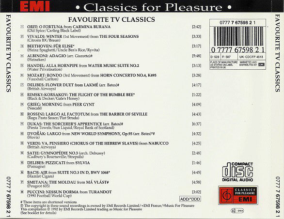 Various : Favourite TV Classics (CD, Comp)