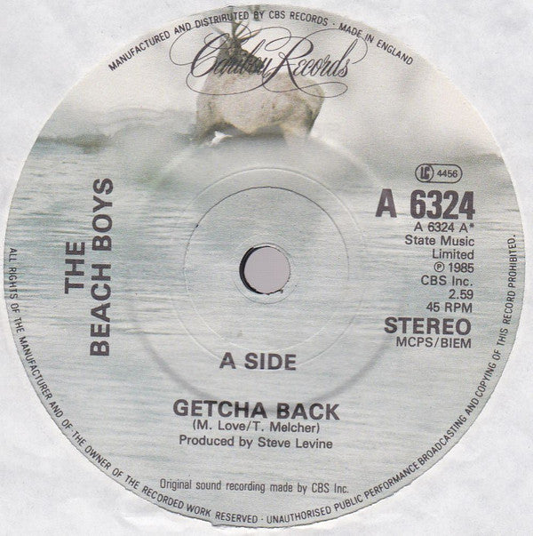 The Beach Boys : Getcha Back (7", Single)