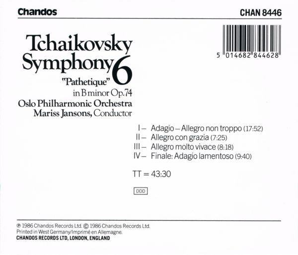 Pyotr Ilyich Tchaikovsky, Oslo Filharmoniske Orkester, Mariss Jansons : Symphony 6 "Pathetique" In B Minor Op. 74 (CD)