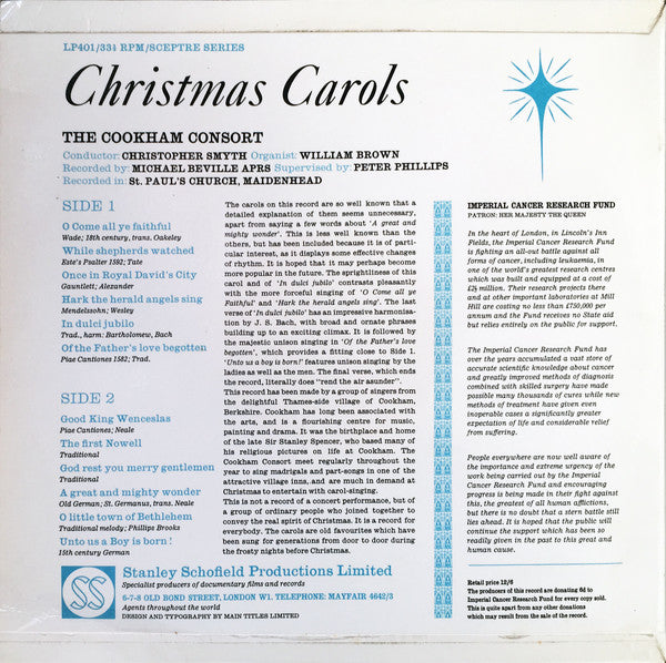 The Cookham Consort : Christmas Carols From An English Village (LP)