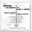 Mantovani And His Orchestra With Rawicz & Landauer : Warsaw Concerto / Cornish Rhapsody (7", EP)