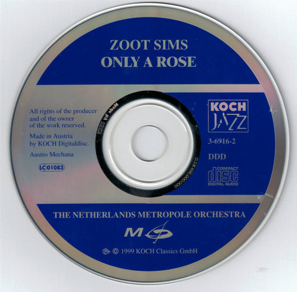 Zoot Sims, Metropole Orchestra : Only A Rose (CD, Comp)