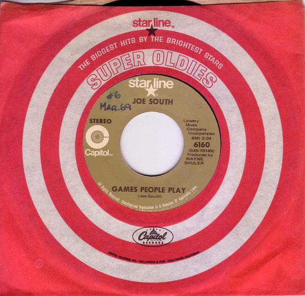 Joe South : Games People Play / These Are Not My People (7", Single, Jac)